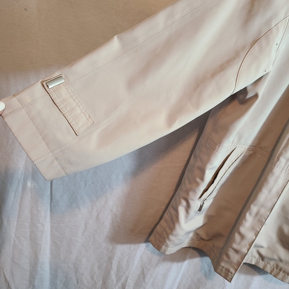 Talbots Petites Womens Minimalist Neutral Jacket With Hood - Picture 5 of 9